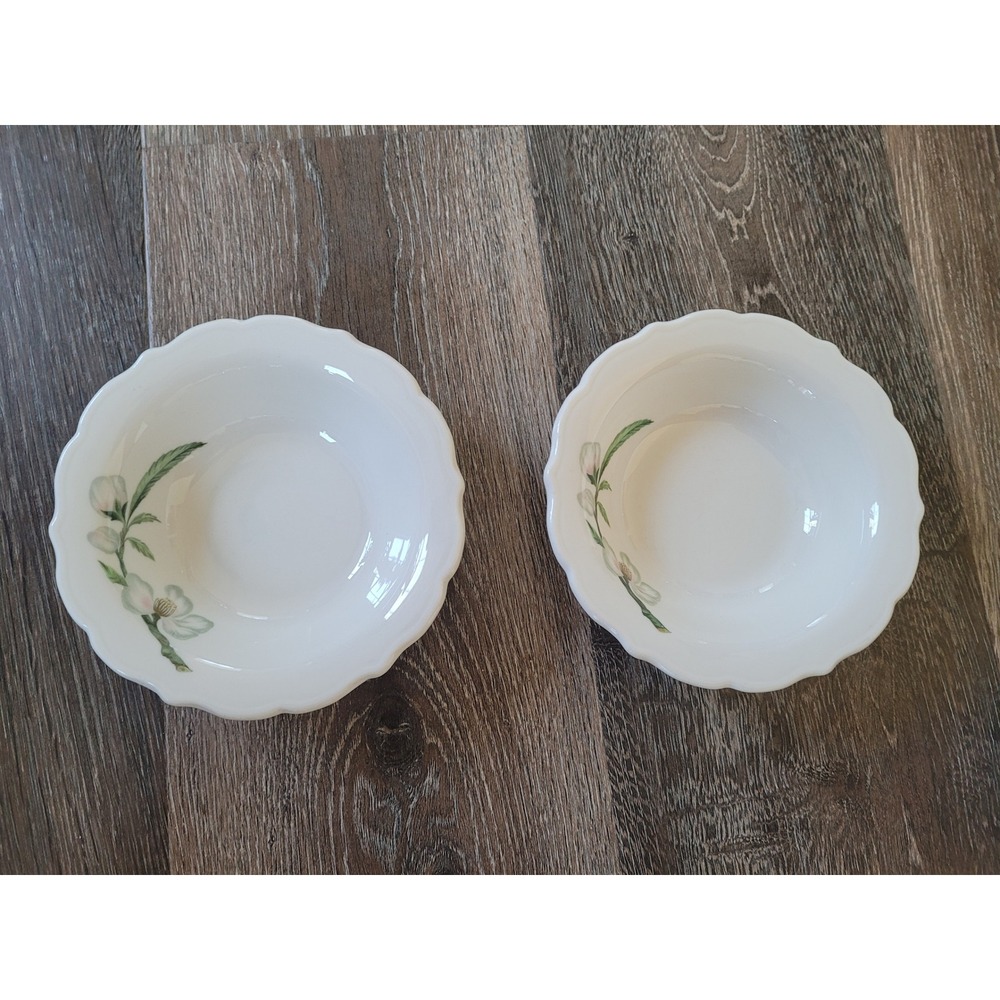 Vintage Syracuse China Fruit Bowls Apple Blossom Park Lane Mid-Century Modern x2